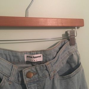 American Apparel Light Wash Pencil Pants